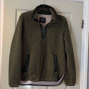Abercrombie & Fitch Sherpa half zip pullover